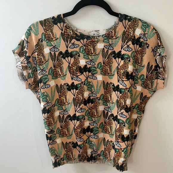 ❌SOLD❌ Anthropologie PepaLoves Jaguar and Plant Sweater Size XS - Picture 3 of 7